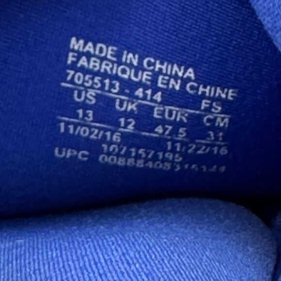 Nike Benassi Solarsoft Shoes Mens Size 13 Blue Slide Sandals 705513-414 - Picture 10 of 11